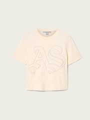 AllSaints White Lisa Embos T-Shirt - Image 7 of 7