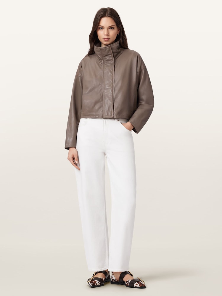 AllSaints Brown Ryder Jacket - Image 2 of 8