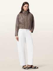AllSaints Brown Ryder Jacket - Image 6 of 8