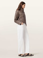 AllSaints Brown Ryder Jacket - Image 7 of 8