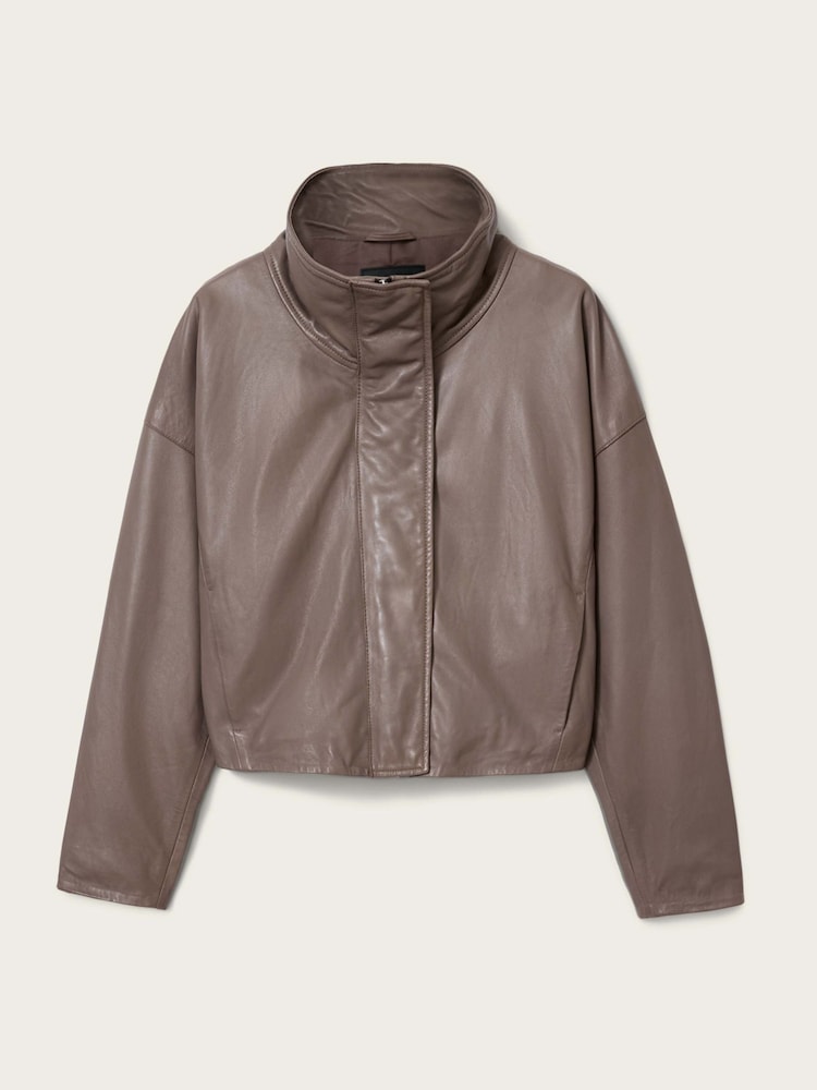 AllSaints Brown Ryder Jacket - Image 8 of 8