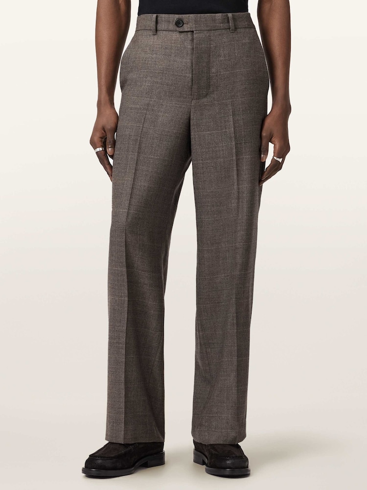 AllSaints Brown Clover Trousers - Image 1 of 6