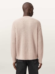 AllSaints Brown Chainy Crew Neck Jumper - Image 4 of 7