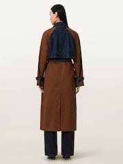 AllSaints Brown Dayly Trench Coat - Image 5 of 11