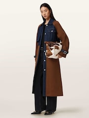 AllSaints Brown Dayly Trench Coat - Image 7 of 11