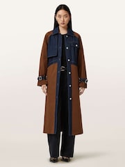 AllSaints Brown Dayly Trench Coat - Image 8 of 11