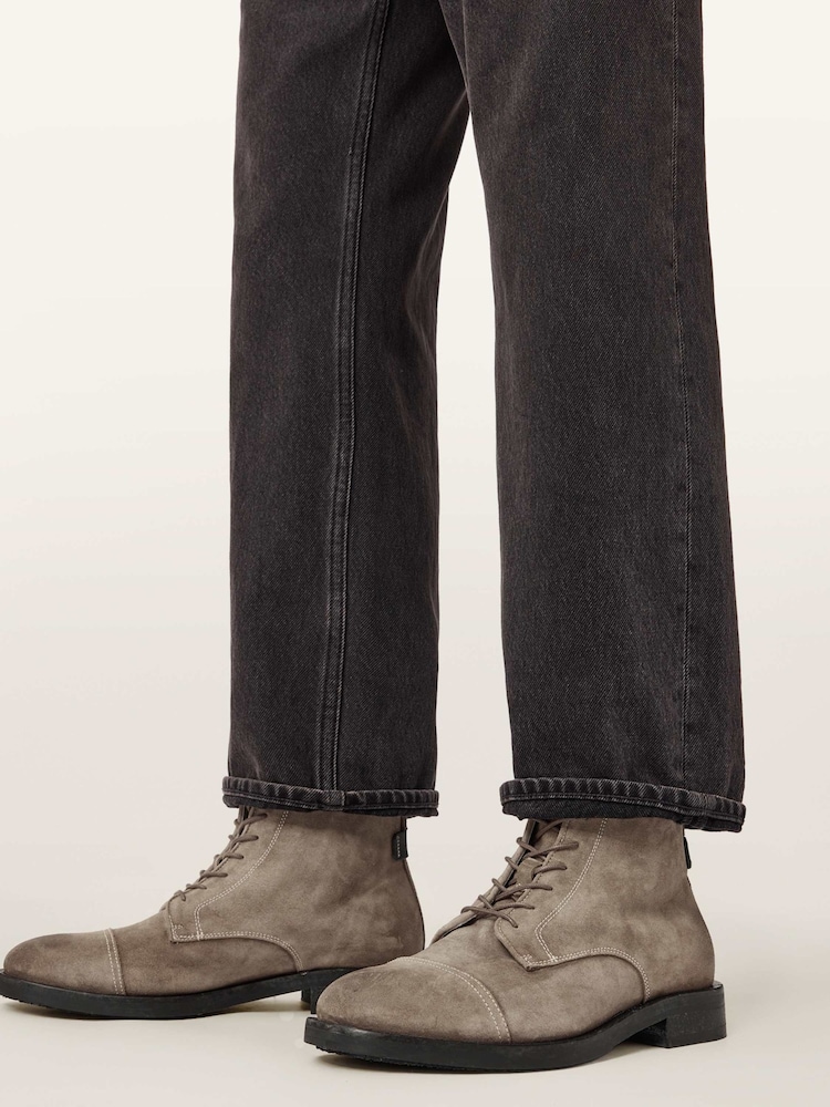 AllSaints Grey Bloom Lace Boots - Image 1 of 6