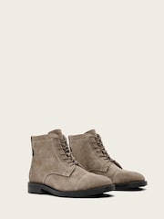 AllSaints Grey Bloom Lace Boots - Image 3 of 6