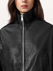 AllSaints Black Lowden Jacket - Image 3 of 9