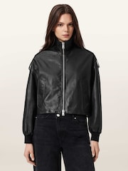 AllSaints Black Lowden Jacket - Image 6 of 9