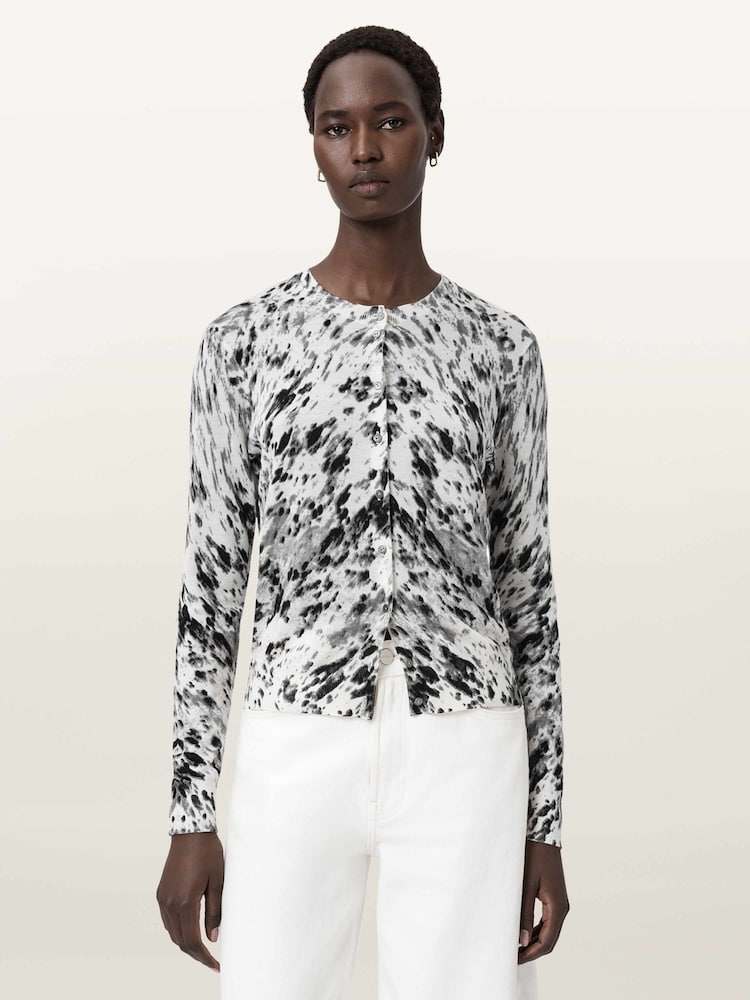 AllSaints White Anouk Cardigan - Image 1 of 7