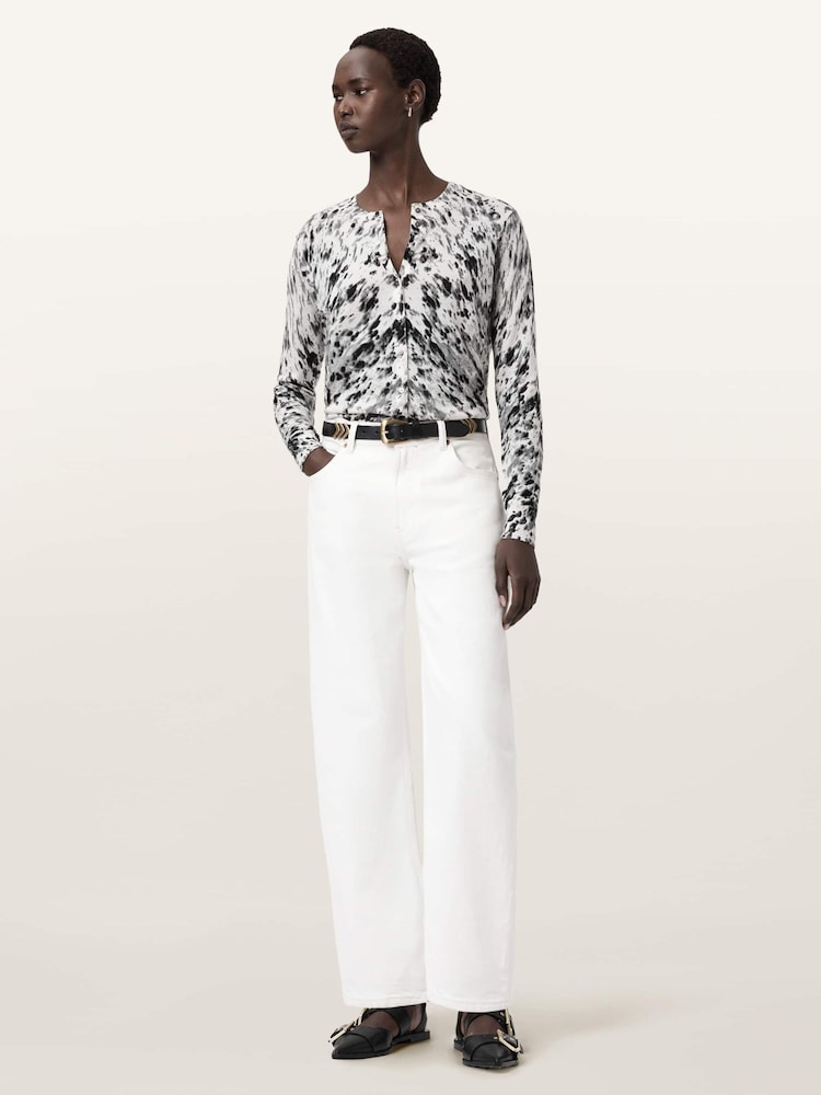 AllSaints White Anouk Cardigan - Image 2 of 7