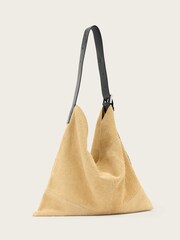 AllSaints White Asha Suede Shoulder Bag - Image 2 of 5