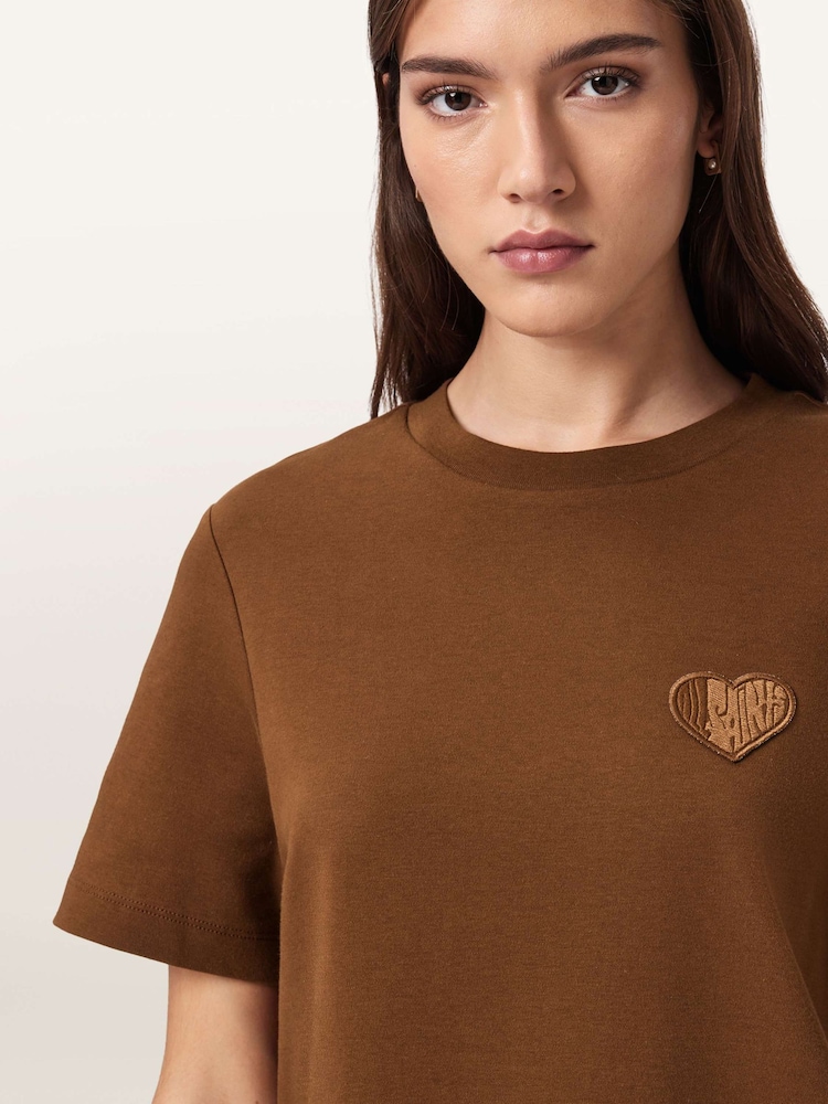 AllSaints Brown Lover Lisa T-Shirt - Image 2 of 9