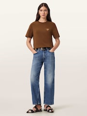 AllSaints Brown Lover Lisa T-Shirt - Image 3 of 9