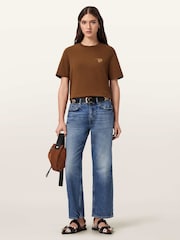 AllSaints Brown Lover Lisa T-Shirt - Image 7 of 9