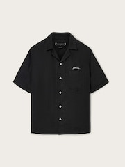 AllSaints Black Wilder Short Sleeve Shirt - Image 6 of 6