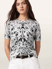 AllSaints White Anouk T-Shirt - Image 1 of 7