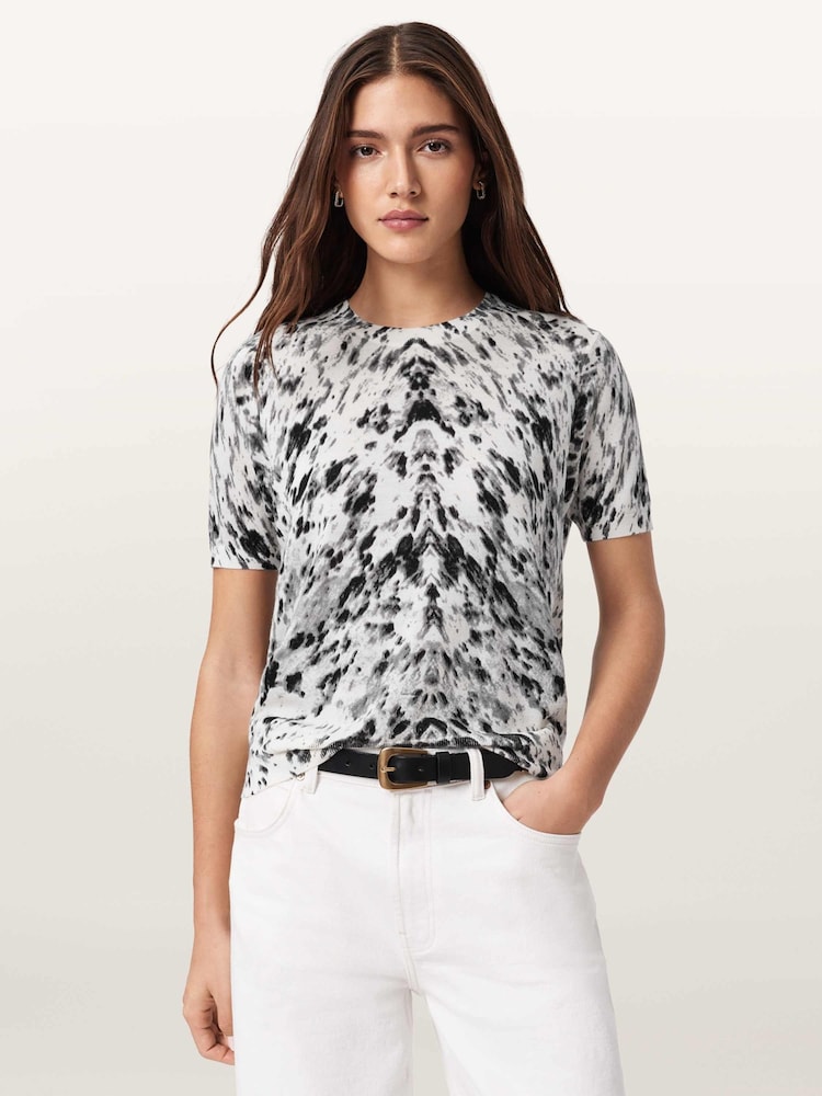 AllSaints White Anouk T-Shirt - Image 2 of 7