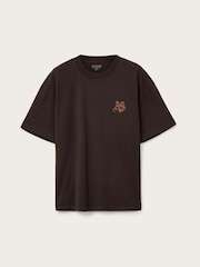 AllSaints Brown Icon Short Sleeve Crew Neck T-Shirt - Image 6 of 6