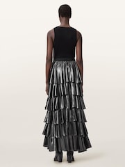 AllSaints Grey Cavarly Maxi Skirt - Image 6 of 7