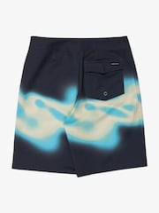 Bleu - Quiksilver Surfsilk Straight 17" Logo Swim Shorts - Image 2 sur 2