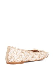 Dune London Off White Heat Woven Ballerina Shoes - Image 3 of 5