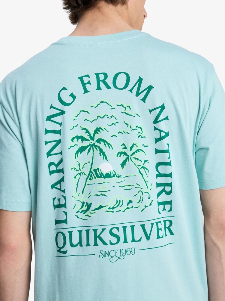 Quiksilver EVO Learning From Nature Palm Tree Backprint Graphic Short Sleeve T-Shirt - Imaginea 1 din 8