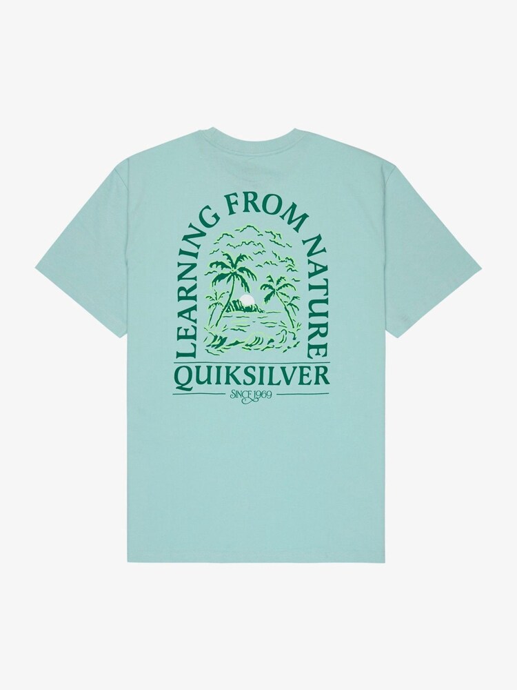 Quiksilver EVO Learning From Nature Palm Tree Backprint Graphic Short Sleeve T-Shirt - Imaginea 8 din 8