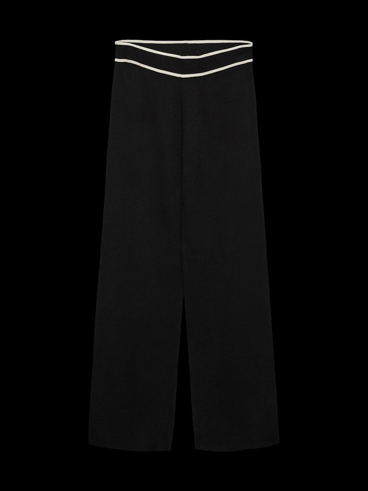 VERO MODA Black Contrast Knitted Trousers - Image 5 of 5 VERO MODA Black Contrast Knitted Trousers - Image 5 of 5
