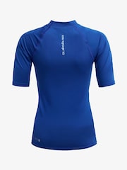 Quiksilver Blue Everyday UPF50 Short Sleeve Logo Rash Vest - Image 6 of 6