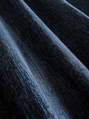 Blue Navy Heavyweight Chenille Blackout/Thermal Eyelet Curtains - Image 5 of 5