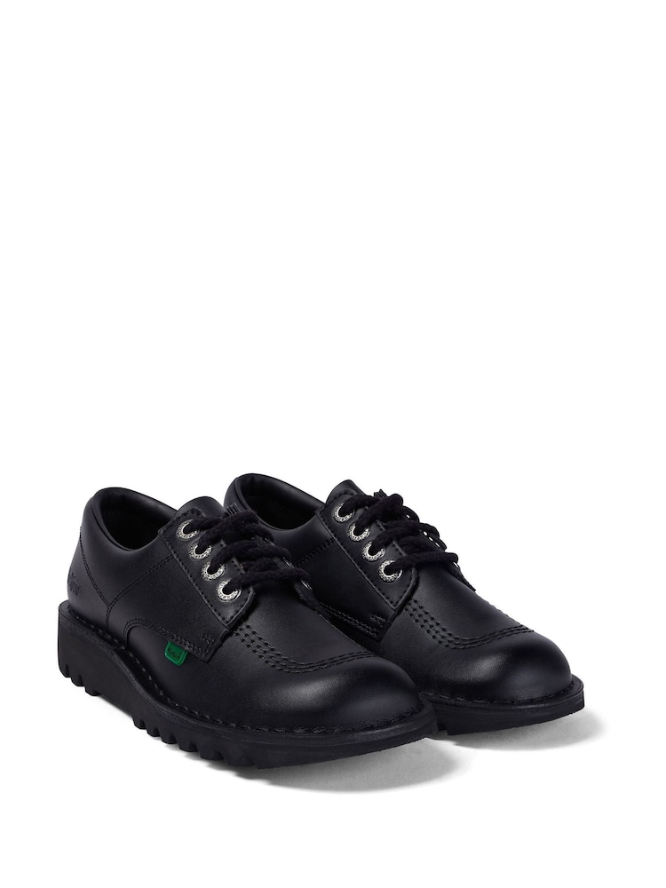 Kickers Black Kick Lo Padded Leather Shoes - Image 1 of 6