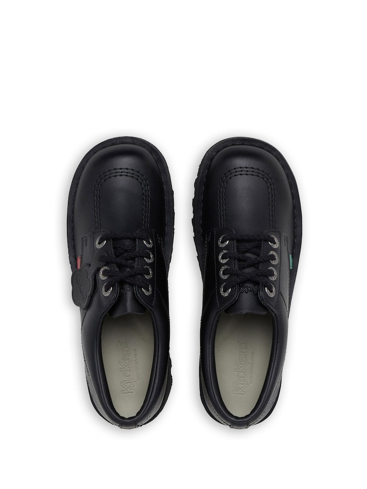 Kickers Black Kick Lo Padded Leather Shoes - Image 2 of 6