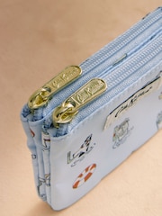 Cath Kidston Blue Stanley Dog Print Double Zip Purse Bag - Image 2 of 3