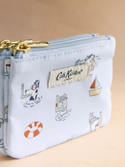 Cath Kidston Blue Stanley Dog Print Double Zip Purse Bag - Image 3 of 3
