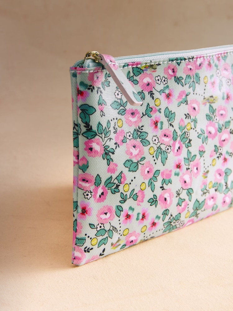 Cath Kidston Green Floral Tennis Print Zipped Purse - Image 2 of 3 Cath Kidston Green Floral Tennis Print Zipped Purse - Image 2 of 3