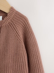 Brown Scallop Knitted Baby Cardigan (0mths-2yrs) - Image 6 of 11