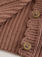 Brown Scallop Knitted Baby Cardigan (0mths-2yrs) - Image 8 of 11