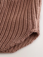 Brown Scallop Knitted Baby Cardigan (0mths-2yrs) - Image 9 of 11