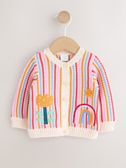 Multicolour Bright Stripe - Cárdigan de punto para bebé (0 meses a 2 años) - Imagen 1 de 4