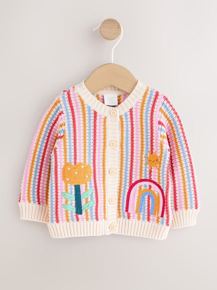 Multicolour Bright Stripe - Cárdigan de punto para bebé (0 meses a 2 años) - Imagen 1 de 4 Multicolour Bright Stripe - Cárdigan de punto para bebé (0 meses a 2 años) - Imagen 1 de 4