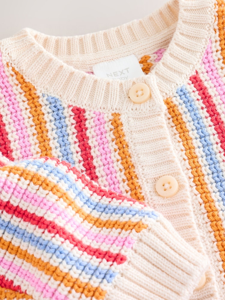 Multicolour Bright Stripe - Cárdigan de punto para bebé (0 meses a 2 años) - Imagen 4 de 4 Multicolour Bright Stripe - Cárdigan de punto para bebé (0 meses a 2 años) - Imagen 4 de 4
