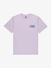 Quiksilver Purple Ripples Backprint Graphic Short Sleeve Logo T-Shirt - Image 7 of 8
