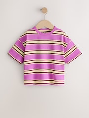 Pink/Purple Stripe T-Shirts 3 Pack (3mths-7yrs) - Image 2 of 7