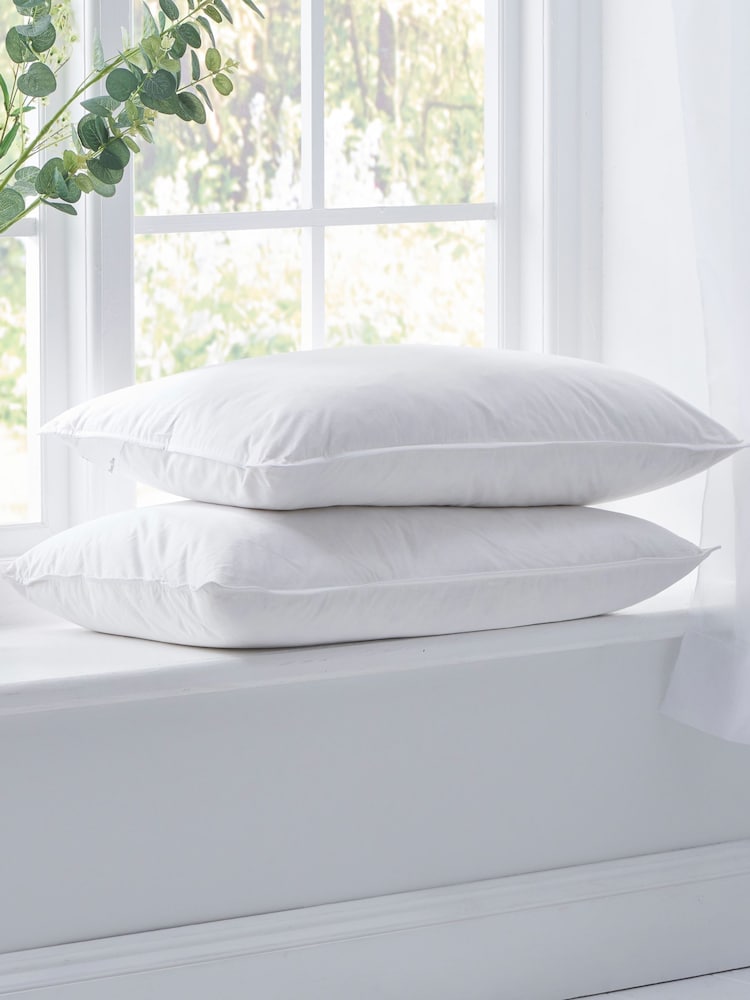 Early's of Witney Luxury  And Down Surround 2 Pack White Pillow - Image 2 of 3