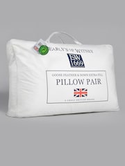 Early's of Witney Luxury  And Down Surround 2 Pack White Pillow - Image 3 of 3