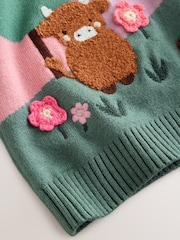 Pink Hamish Character Knitted Scene Jumper and Leggings Baby Set (0mths-2yrs) - Image 11 of 15