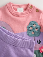 Pink Hamish Character Knitted Scene Jumper and Leggings Baby Set (0mths-2yrs) - Image 8 of 15