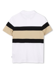 BOSS White Logo Polo Shirt and Bermuda Shorts Set - Image 4 of 8